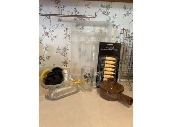 Lot Of Kitchen Items, Farrells Mug