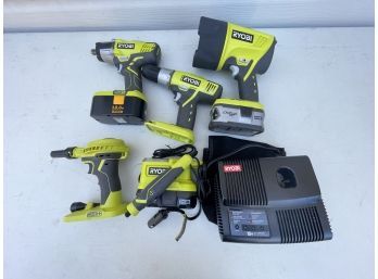 Lot Of 6: Ryobi One Tools ~ Drill / Power Drill/