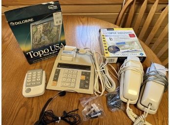 Lot Of Misc. Phones, Texas Instruments Calculator