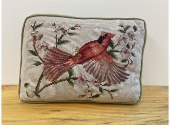 Vintage Needlepoint Throw Pillow