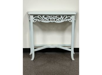 Primitive Shabby Chic Looking Side Table-light Blue