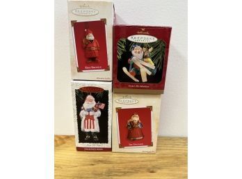 Hallmark Ornaments- Santas Set Of 4