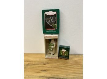 Shack Man Collection & Hallmark Ornaments Set Of 3