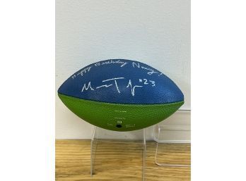 Seattle Seahawk Signed Football To Individual By #23 Marcus Trufant