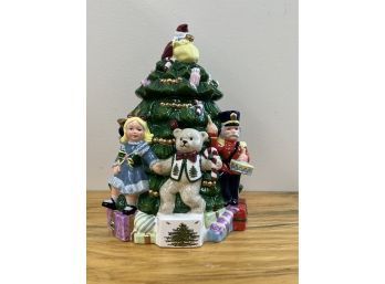 Spode Christmas Tree Cookie Jar 'Toys Around The Tree'