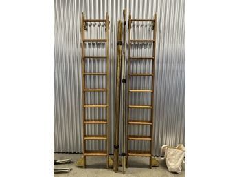 Pair Of Rolling Ladders With Hardware