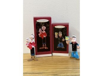 Hallmark Keepsake Ornaments-Popeye Olive Oil & Swee Pea Set Of 2