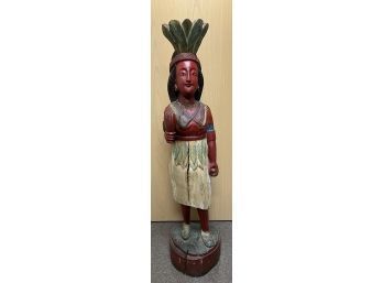 Cigar Store Smoke Shop Native American Carved Statue