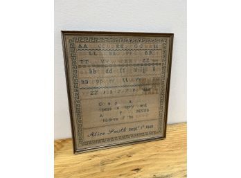 Antique 1868 Framed Sample