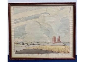 Farm Landscape Framed Art