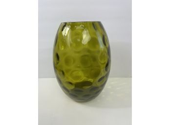 Vintage MCM Green Large Glass Vase -local Pick Up