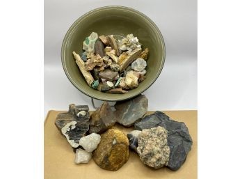 Lot Of Misc Sized Rocks Polished & Natural