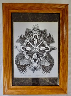 'Eagle Spirit  Shield'  Signed, Numbered, & Framed 15 X 18