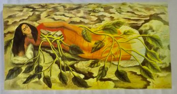 Fantastic Reproduction Of 'Roots' By Frieda Kahalo 22 X 12