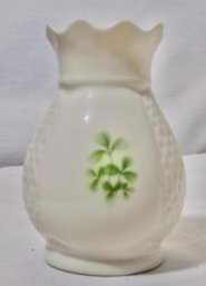 Donegal Parian China Vase With Shamrocks Inches Tall