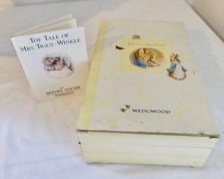 Beatrix Potter Wedgwood Collection Of Peter Rabbit Plate, Bowl,& Cup  & Storybook
