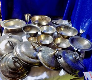 Large Collection Of Silverplate Items