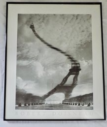 Famed Photographer Robert Doisneau Brings A Wonderful Black & White Print Of The Eiffel Tower  20 X 24