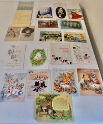 Vintage Greeting Cards, Postcards, Music Program, And Baby Advice
