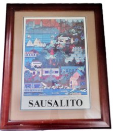 'Sausalito' By Guillermo Wagner Granizo, Prominent California Tile Muralist Signed & Dated
