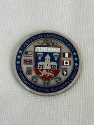 Normandy 60th Anniversary D-Day Challenge Coin