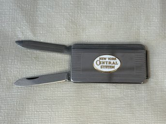 N.Y. Central System Money Clip With Pocket Knifes