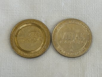 2 Vintage Casino Tokens Trump 29 & Viejas