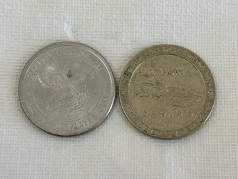 2 Vintage Casino Tokens