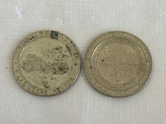 2 Vintage Casino Tokens Ft Yuma & Orleans