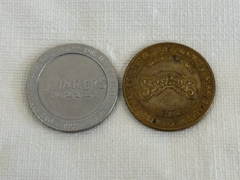 2 Vintage Casino Tokens Winners Inn & Sassy Sallys