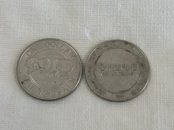 2 Vintage Casino Tokens Gold Ranch & Peppermill