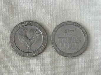 2 Vintage Casino Tokens Sparks Nugget & Topaz Lodge