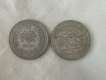 2 Vintage Casino Tokens Playhouse Lounge & Sierra 76