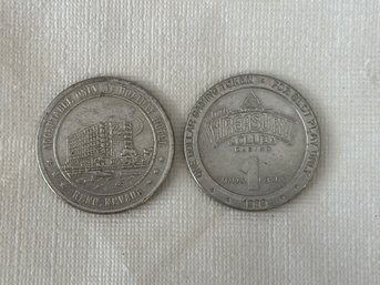 2 Vintage Casino Tokens Holiday Hotel & Treasury Club