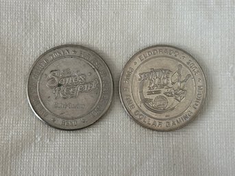 2 Vintage Casino Tokens Sands Regent & Striking Place