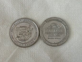 2 Vintage Casino Tokens Striking Place & Alamo Truck Plaza