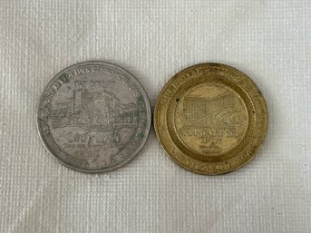 2 Vintage Casino Tokens