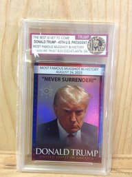 Donald Trump First-Ever Presidential Mugshot Slabbed Card