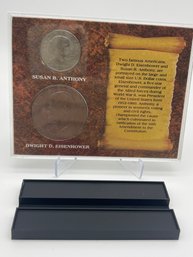 Susan B/D Eisenhower Tribute Coin Set (ike Dollar Is A Bicentennial)