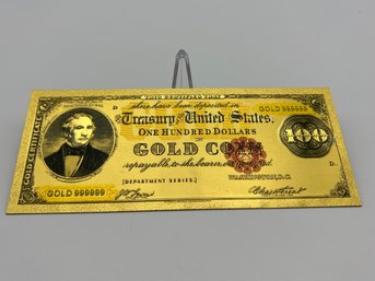 U.S. Collectible Gold Banknote