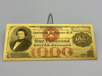 U.S. Collectible Gold Banknote