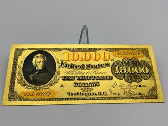 U.S. Collectible Gold Banknote