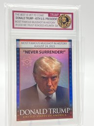 Donald Trump First Ever U.S. Presidential Mugshot Slabbed Card