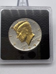 1992D Kennedy Half Dollar Gold Layered