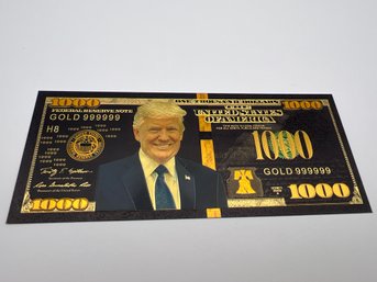 Donald Trump Gold/Black Collectible Gold Bill