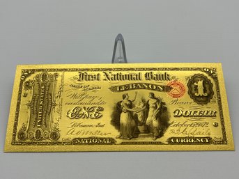 U.S. Collectible Gold Banknote