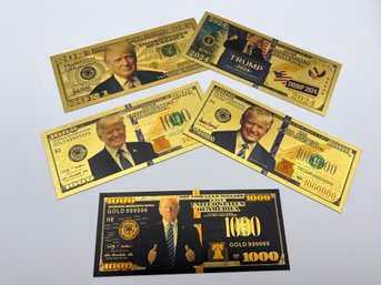 Donald Trump Collectible Gold Bills