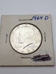 1964D Kennedy 1/2 Dollar 90 Silver