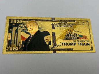 Donald Trump Collectible Gold Bill