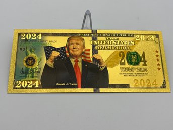 Donald Trump Collectible Gold Bill